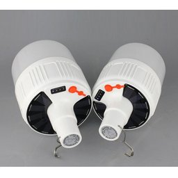 Lâmpada de Emergência Portatil Solar C/ Bateria para Acampamento Pesca - 4