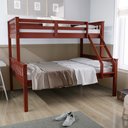 Ver imagem 1 de Beliche Cama Casal Madeira Macica Nogueira Mobilistore CS21-02C