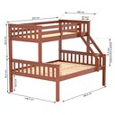 Ver imagem 2 de Beliche Cama Casal Madeira Macica Nogueira Mobilistore CS21-02C