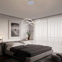 Ver imagem 7 de Lustre Pendente 3000k Led Arco Infinito Perfil Hall de Entrada Decoraçao Sala Recepçao Hotel Ambient