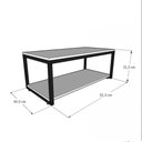 Ver imagem 2 de Mesa de Centro Sala Industrial Preta Quadrada Retangular Mesinha de Centro Sala Madeira