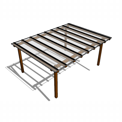 Kit Policarbonato Compacto Cristal 3mm 4,00m X 6,00m - Perfis Naturais