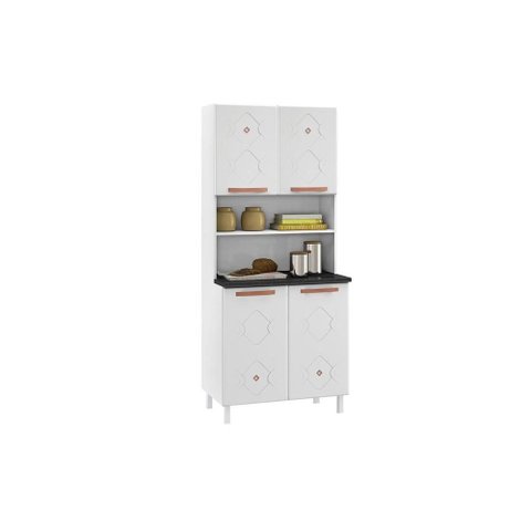 Cozinha Compacta Telasul Mirage Aço c/4 Portas 80cm Branco