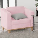Ver imagem 3 de Kit Sofá 2 Lugares e 2 Poltronas Europa Suede Rosa Bebê Doce Sonho Móveis