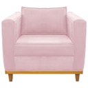 Ver imagem 6 de Kit Sofá 2 Lugares e 2 Poltronas Europa Suede Rosa Bebê Doce Sonho Móveis