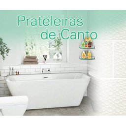 Prateleira Canto Chanfrada C/ Grade 25x25 Cm - 8mm - Incolor - 3