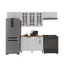 Ver imagem 5 de Cozinha Compacta Modulada Nara 10 Portas 2 Gavetas MDF 280cm Branco Fidelita Móveis