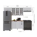 Ver imagem 4 de Cozinha Compacta Modulada Nara 10 Portas 2 Gavetas MDF 280cm Branco Fidelita Móveis