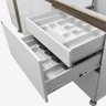 Gabinete de Cozinha 200cm com 3 Portas e 3 Gavetas Munique Branco Mm - 4