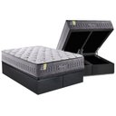 Ver imagem 1 de Conjunto Box Baú King: Colchão Espuma Anjos Versalhes Pillow In + Base Crc Suede Gray(193x203)