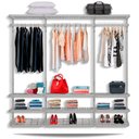 Ver imagem 1 de Guarda Roupa Closet Aramado sem Portas CLR285 - 2,20m - Branco