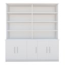 Ver imagem 1 de Estante de Livros Moderno MDF 191cmx210cm 5 Portas 8 Prateleiras
