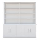 Ver imagem 2 de Estante Multiuso de Livros 5 Portas 8 Prateleiras 100% MDF 210CMX191CM Branco