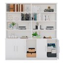Ver imagem 4 de Estante Multiuso de Livros 5 Portas 8 Prateleiras 100% MDF 210CMX191CM Branco