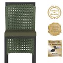 Ver imagem 3 de 7 Banquetas em Alumínio Roma Preta Corda Náutica Tecido 13