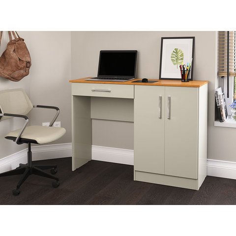 Mesa para Computador Space Off White/Cinamomo Patrimar