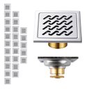 Ver imagem 1 de Ralo 10x10 Inox Anti Odor Kit 25 Banheiro Casa Higienico Varanda Quintal Jardim Anti Inseto Lavabo