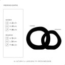 Ver imagem 3 de Dupla Escultura Decorativa de Cerâmica Anel Cinza Fosco