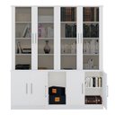 Ver imagem 4 de Estante de Livros 9 Portas e Portas Superiores Vidro Fumê Branco