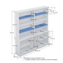Ver imagem 3 de Estante de Livros 9 Portas e Portas Superiores Vidro Fumê Branco