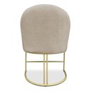 Ver imagem 6 de Kit 02 Cadeiras Poltrona de Jantar Bela Suede Bege Base Metálica Industrial Dourado - Pallazio
