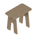 Ver imagem 1 de Mesa Infantil Amadeirada em Mdf com Bordas Naturais:amadeirado