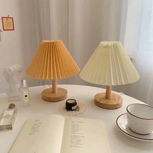 Abajur Nordic plissado candeeiro de mesa diy dobrável 5v usb 220v arte atmosfera quarto cabeceira lu