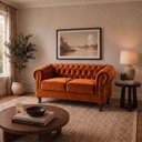 Ver imagem 1 de Namoradeira Chesterfield Duque 2 Lugares em Veludo Cobre