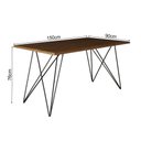 Ver imagem 2 de Mesa de Jantar Trama Plus Base Preto com Tampo Amêndoa 150 x 90 - Asturias - Cor: Marrom