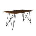 Ver imagem 3 de Mesa de Jantar Trama Plus Base Preto com Tampo Amêndoa 150 x 90 - Asturias - Cor: Marrom
