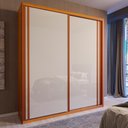 Ver imagem 1 de Guarda Roupa Solteiro Vegas 2 Portas de Correr 2 Gavetas MDF Naturale-Off Bom Pastor Móveis 138cm