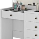 Ver imagem 6 de Kit Penteadeira Com Banqueta Em MDF 00809101X022034 Branco LPA