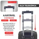Ver imagem 4 de Mala Viagem Sacola Santino Dubai SLS3 Rodinhas Cadeado Grande Preto