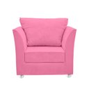 Ver imagem 4 de Poltrona Decorativa para Quarta, Sala e Escritorio Lisboa Suede Rose- Modena Decor