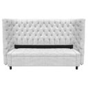 Ver imagem 1 de Kit Cabeceira e Calçadeira Baú King Everest P02 195cm para Cama Box Suede - Doce Sonho Móveis