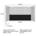 Ver imagem 3 de Kit Cabeceira e Calçadeira Baú King Everest P02 195cm para Cama Box Suede - Doce Sonho Móveis