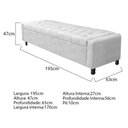 Ver imagem 2 de Kit Cabeceira e Calçadeira Baú King Everest P02 195cm para Cama Box Suede - Doce Sonho Móveis