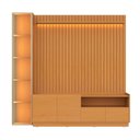 Ver imagem 2 de Rack com Painel para TV até 75 Polegadas Ripado com LED e Vidro Reflecta 100% MDF 219CMX223CM Vitoria Regia Yescasa Nature