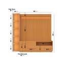 Ver imagem 3 de Rack com Painel para TV até 75 Polegadas Ripado com LED e Vidro Reflecta 100% MDF 219CMX223CM Vitoria Regia Yescasa Nature
