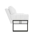 Ver imagem 6 de Sofá Namoradeira 2 Lug Industrial Pto Anitta Sintético Pu Branco D03 - D'Rossi