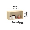 Ver imagem 4 de Armário Aéreo para Geladeira 100% MDF 2 Portas 80cm Aura Luciane Móveis