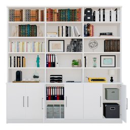 Estante de Livros 6 Portas 5 Prateleiras  Moderno - 2
