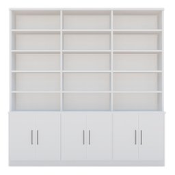 Estante de Livros 6 Portas 5 Prateleiras  Moderno - 7