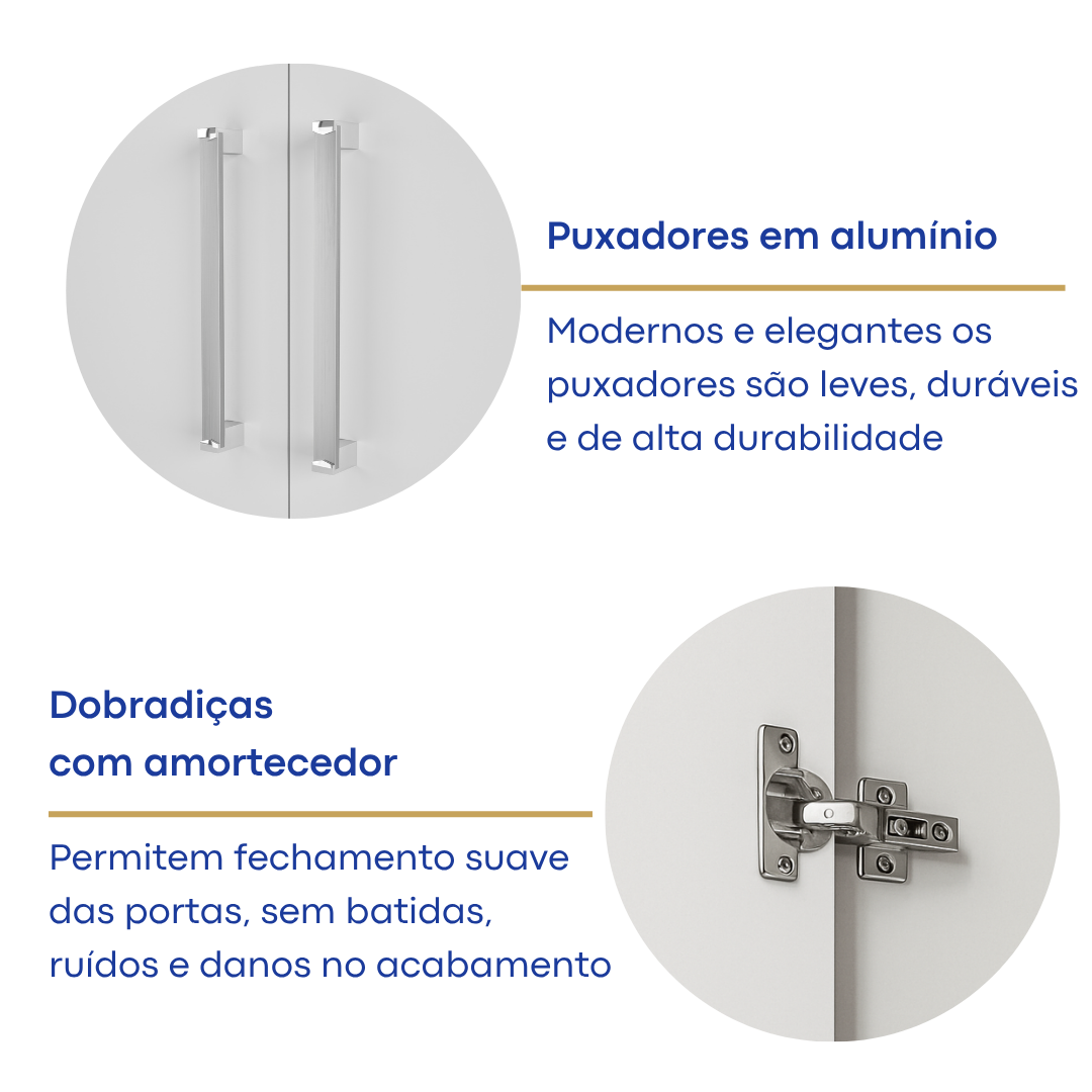 Estante de Livros 6 Portas 5 Prateleiras  Moderno - 4