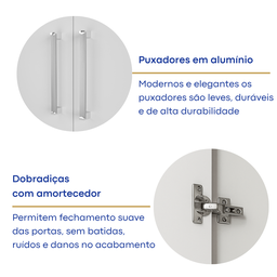 Estante de Livros 6 Portas 5 Prateleiras  Moderno - 4