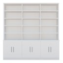 Ver imagem 7 de Estante Multiuso de Livros 6 Portas 5 Prateleiras 100% MDF 232,5CMX230CM Branco