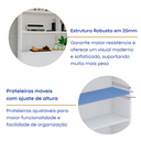 Ver imagem 7 de Armário Multiuso para Escritório com Vidro 12 Portas Branco