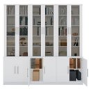Ver imagem 4 de Armário Multiuso para Escritório com Vidro 12 Portas Branco