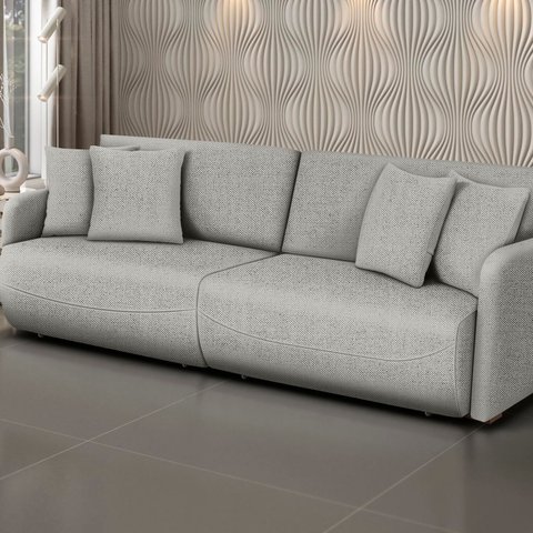 Sofá Retrátil e Reclinável 200cm Linho Domus