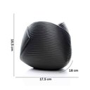 Ver mais imagens de Vaso Decorativo Dobradura Preto em Cerâmica 16,5x17,5cm - D’Rossi
